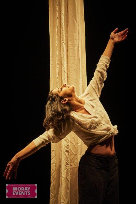 Elegant dancer performing on stage, showcasing talent at Moray Events in Moray, Scotland.